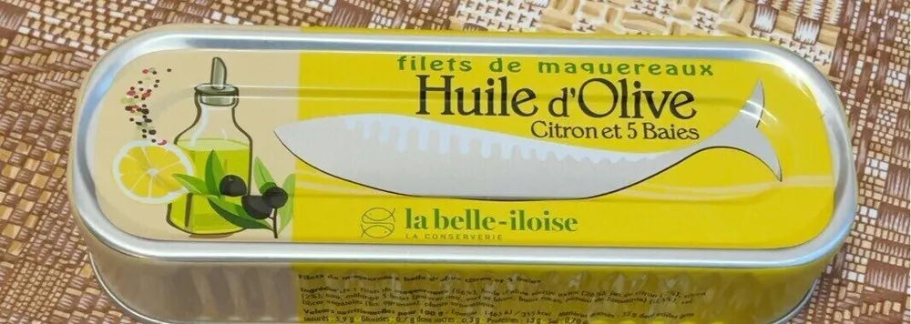 Filets de maquereaux huile d’olive citron et 5 baies