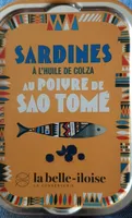 Sardines à l'huile de coca et poivre de Sao Tome