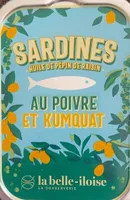 Sardines au poivres et Kumquat avec huile de pepin de raisin