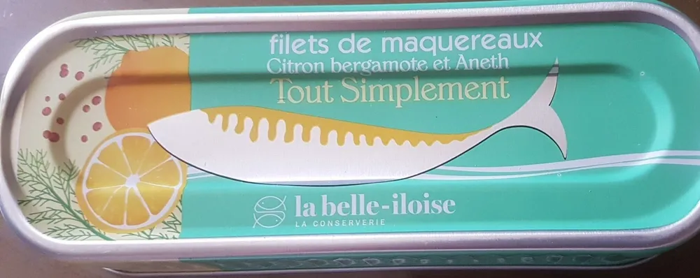 Filets de maquereau citron bergamote et aneth
