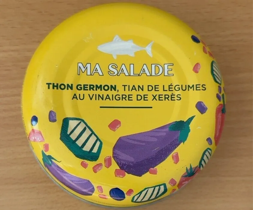 Ma salade thon germon, tian de légumes au vinaigre de Xerès