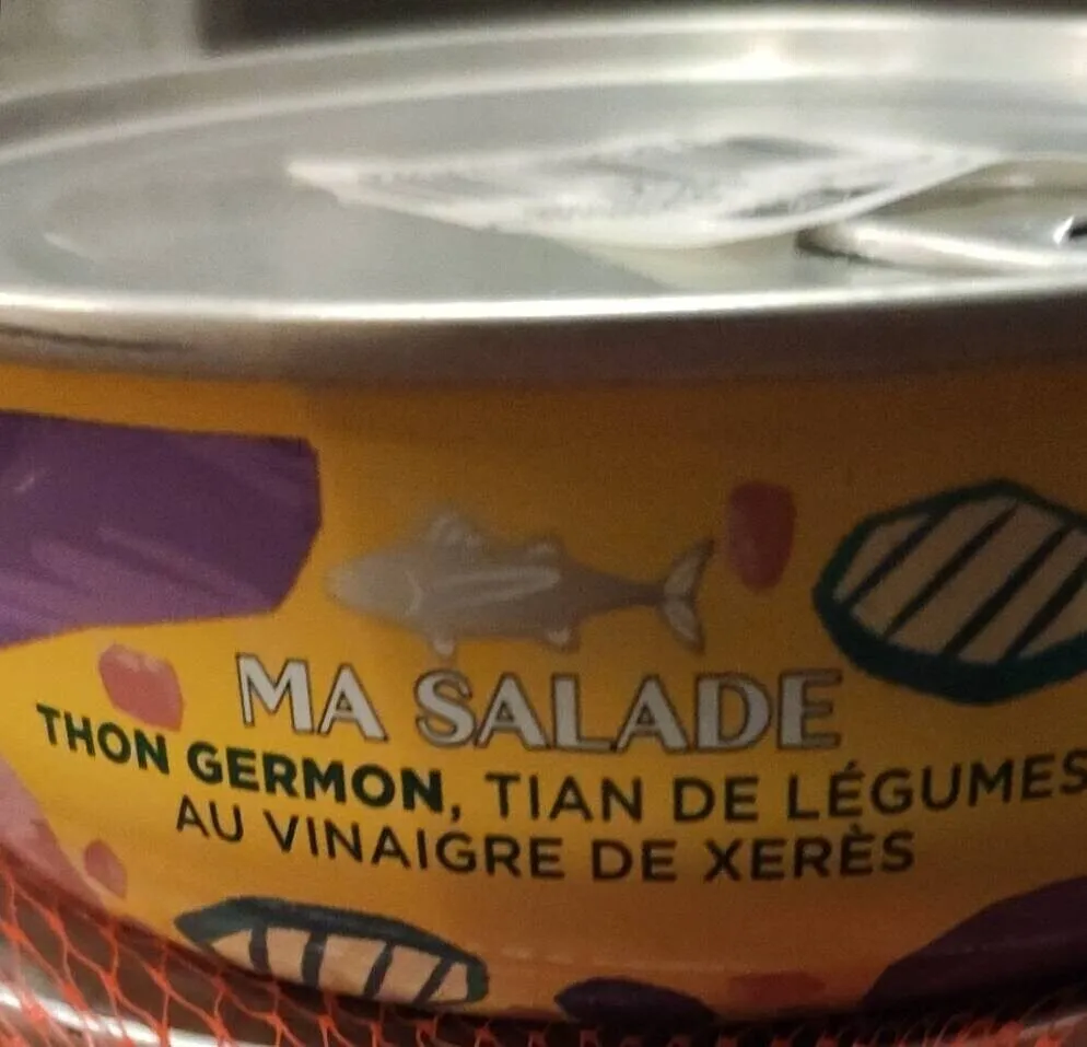 Ma salade thon germon tian de légumes au vinaigre de xérès