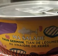 Ma salade thon germon tian de légumes au vinaigre de xérès