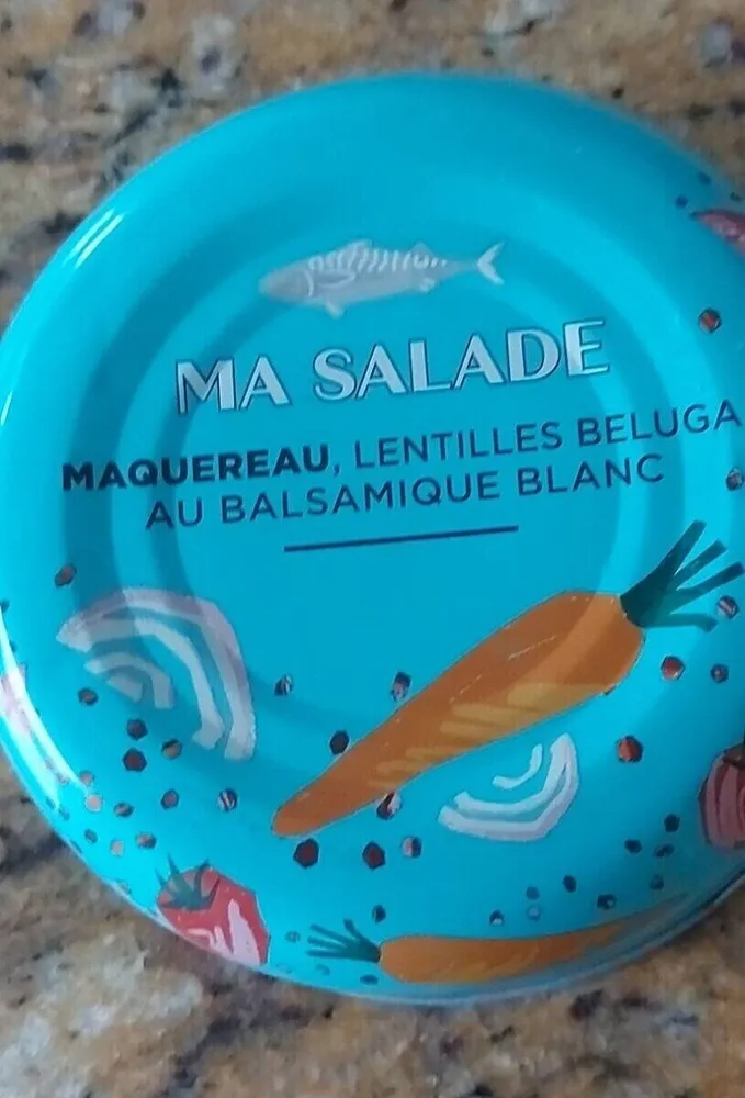 Ma salade maquereau lentilles beluga
