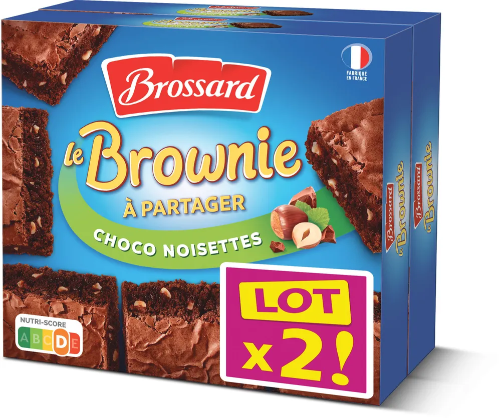 Brossard - lot 2 brownie chocolat noisettes 285gr