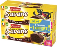 Brossard - lot de 3 savane pocket x 7 tout chocolat + 1 paquet offert - 840gr