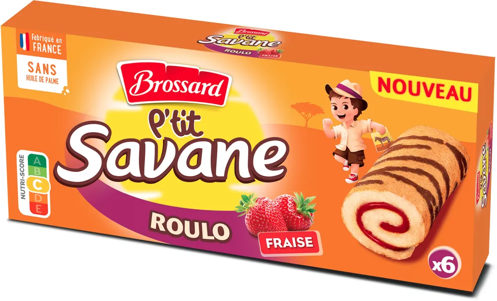 P'tit savane roulo fraise x6 150g -brossard