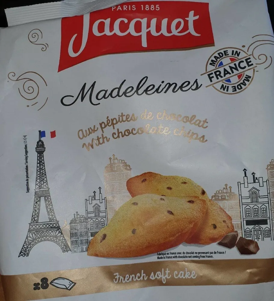 Madeleines aux pepites de chocolat