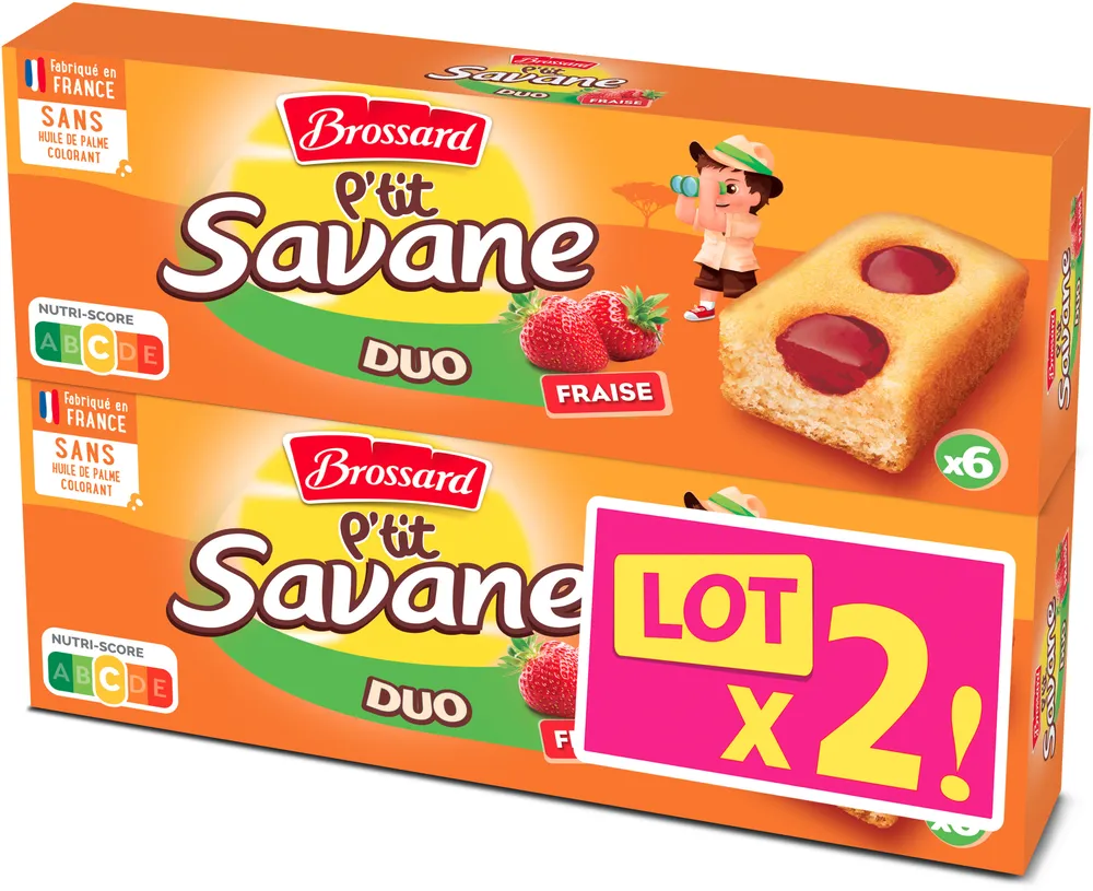 Lt2 p'tit savane duo fraise x6 150g