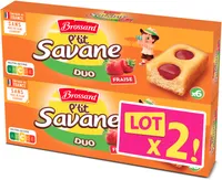 Lt2 p'tit savane duo fraise x6 150g