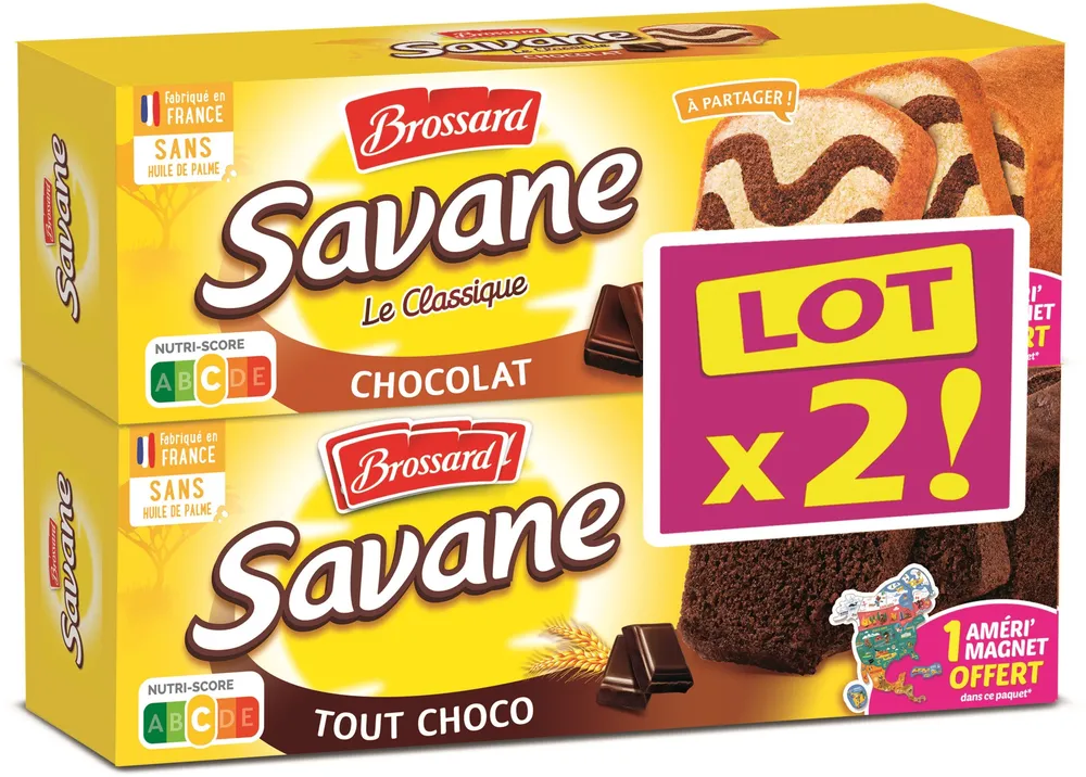 Brossard - lot 2 savane mixte 1 choco / 1 tout choco 310g