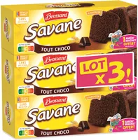 Brossard - lot 3 savane tout chocolat 310 g