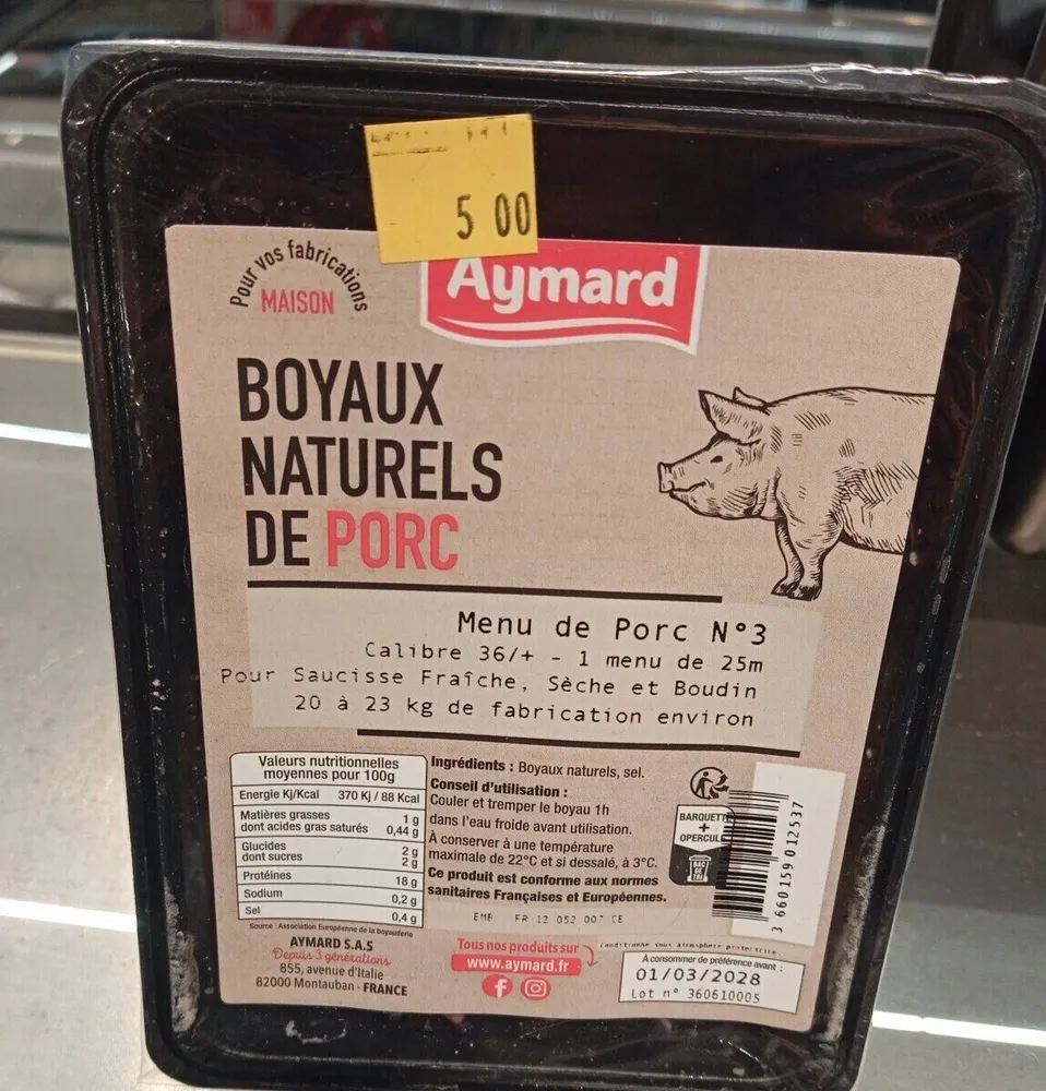 Boyaux Naturel De Porc
