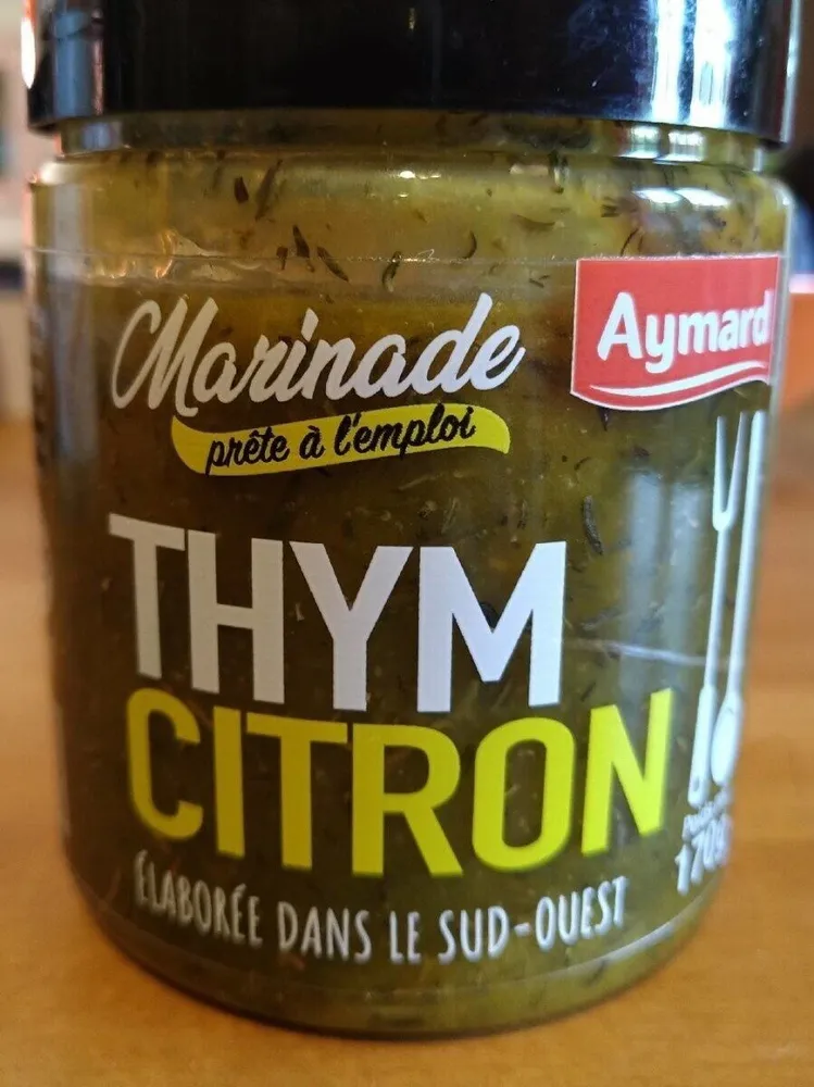 Marinade thym citron
