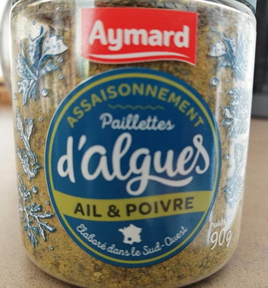 Paillettes d'algues ail et poivre
