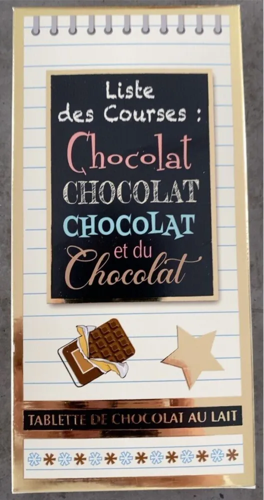 Tablette de chocolat au lait