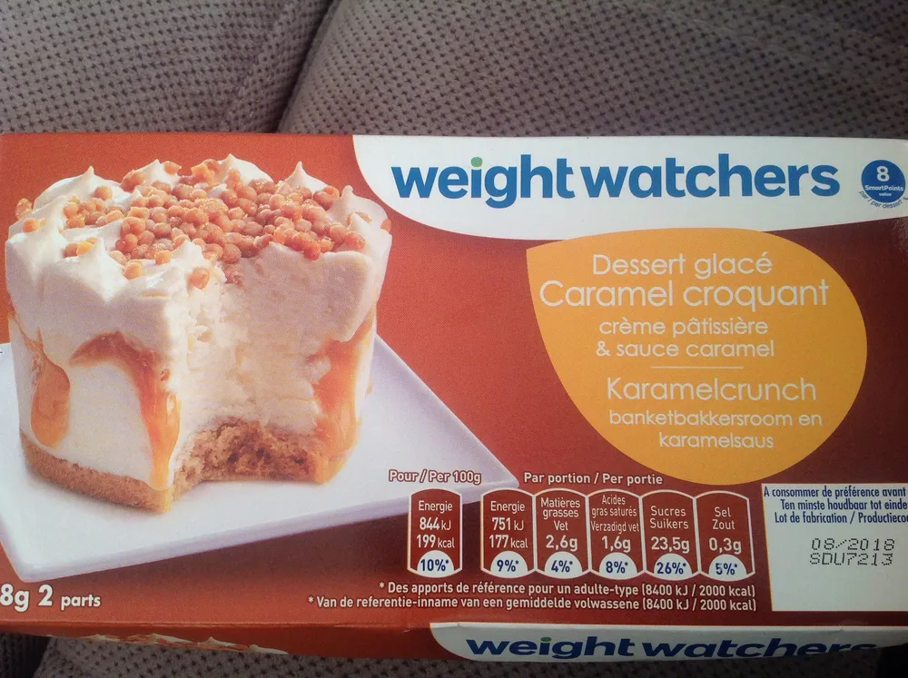 Dessert glacé caramel croquant weight watchers