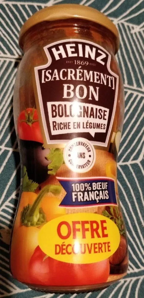 Heinz sacrément bon bolognaise riche en légumes
