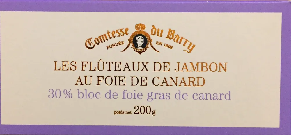 Les flûteaux de jambon au  foie de canard