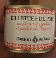 Rillette de porc au piment d'espelette et jambon de bayonne