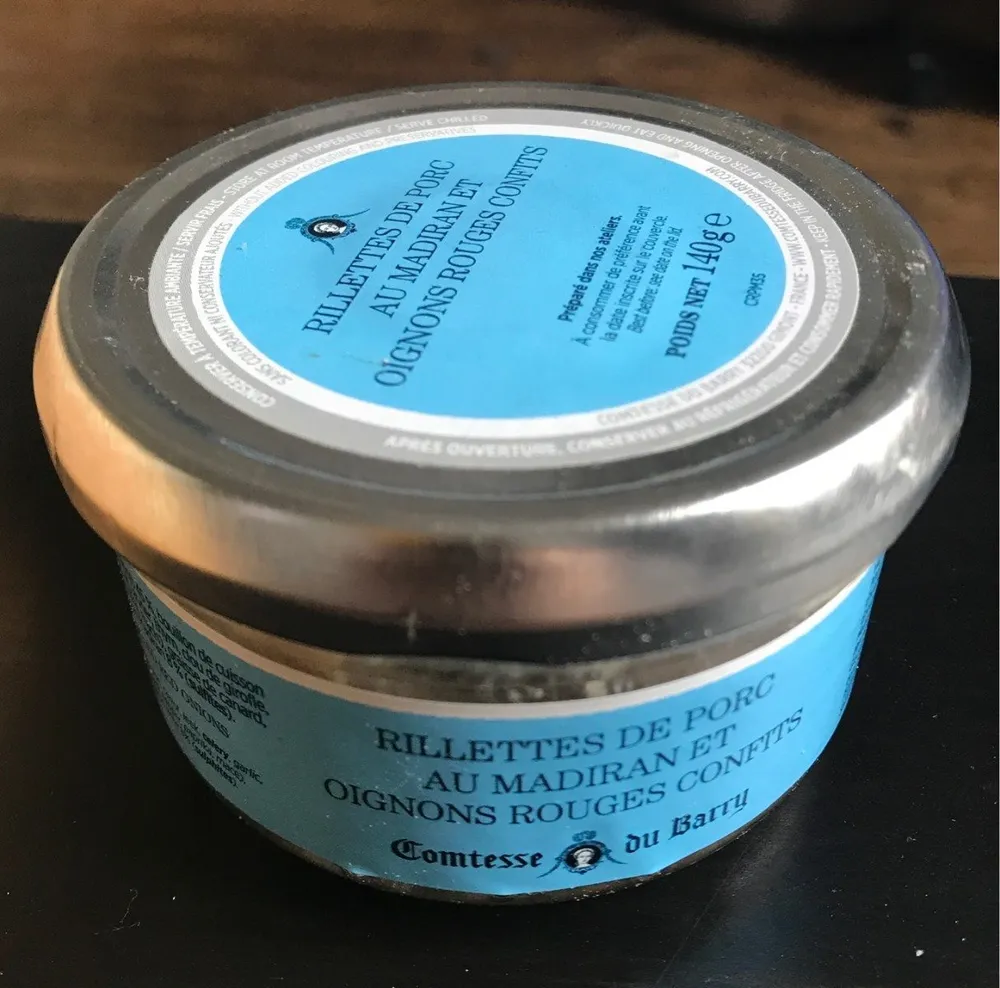 Rillettes de Porc au Madiran et Oignons rouges confits
