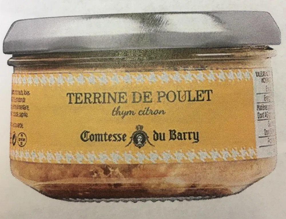Terrine de poulet thym citron