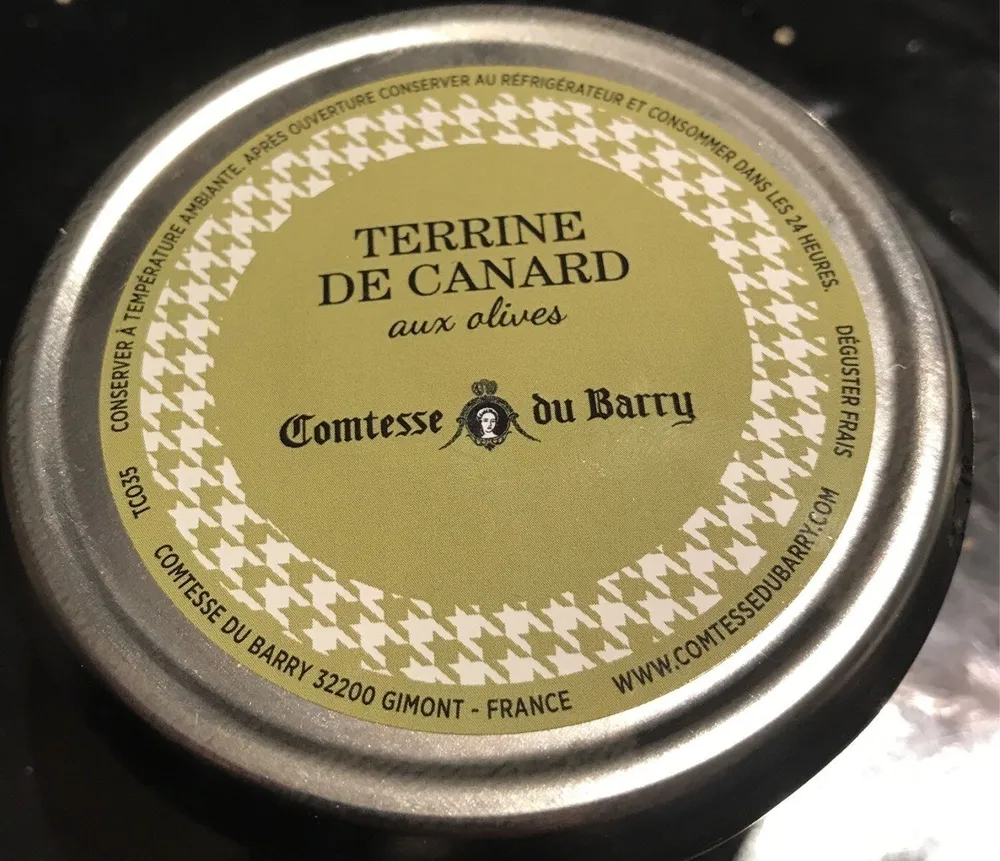 Terrine de canard aux olives