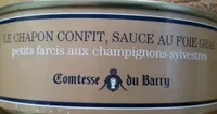 Chapon confit sauce foie gras