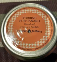 Terrine pur canard, fleur de sel et piment d'spelette
