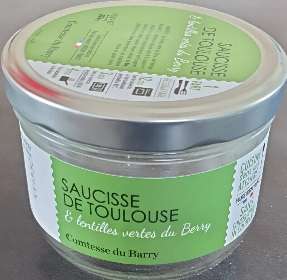 Saucisse de Toulouse & lentilles vertes du Berry