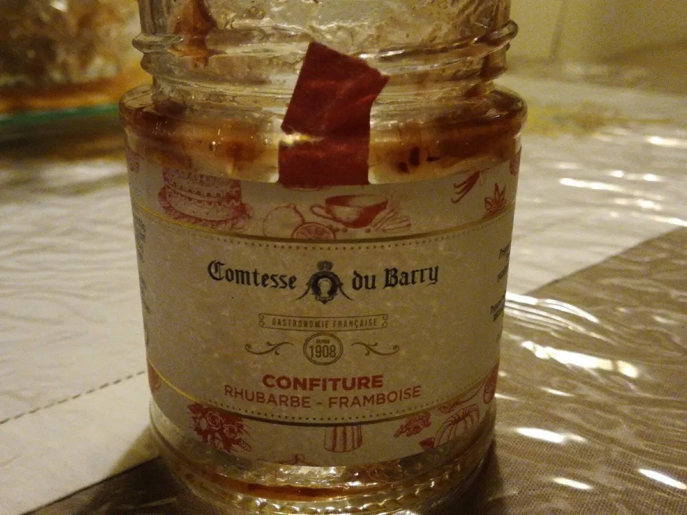 Confiture rhubarbe framboise