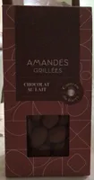 Amandes grillées, chocolat au lait