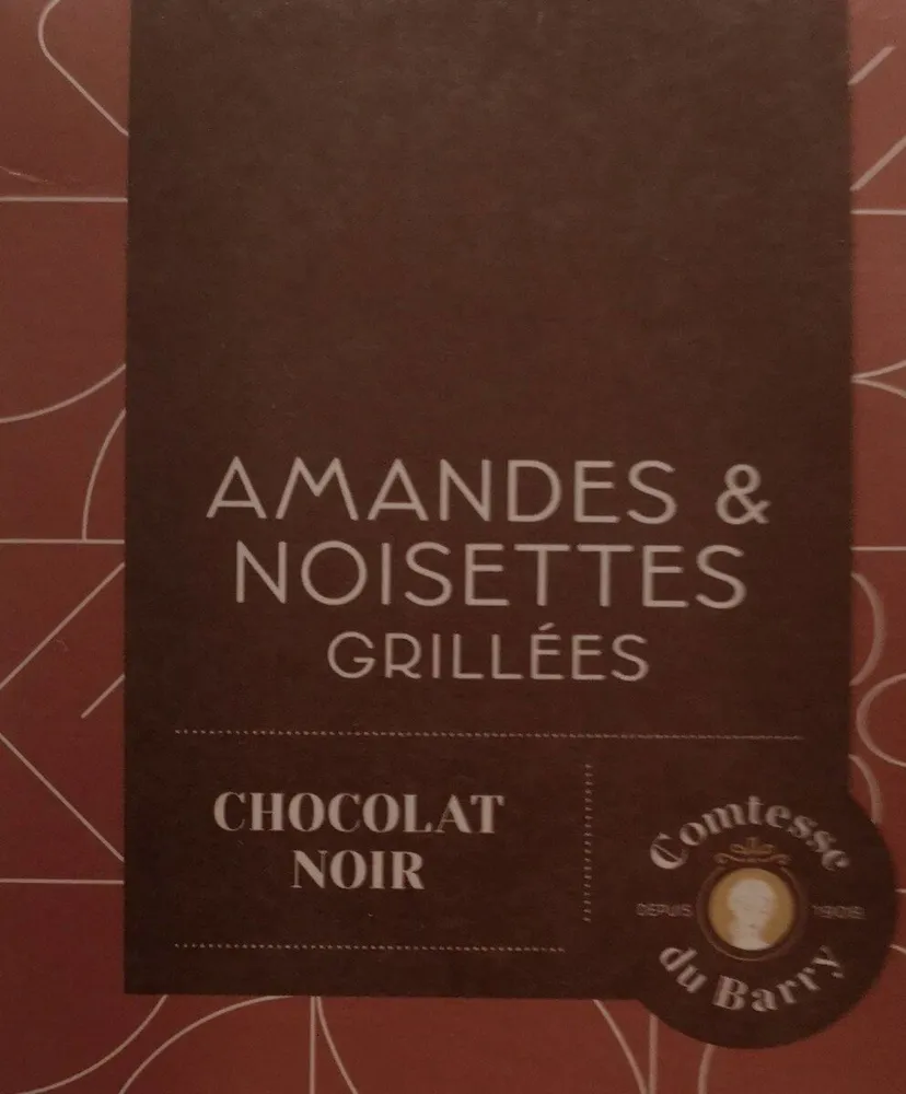 Amandes et noisettes grillées au chocolat noir