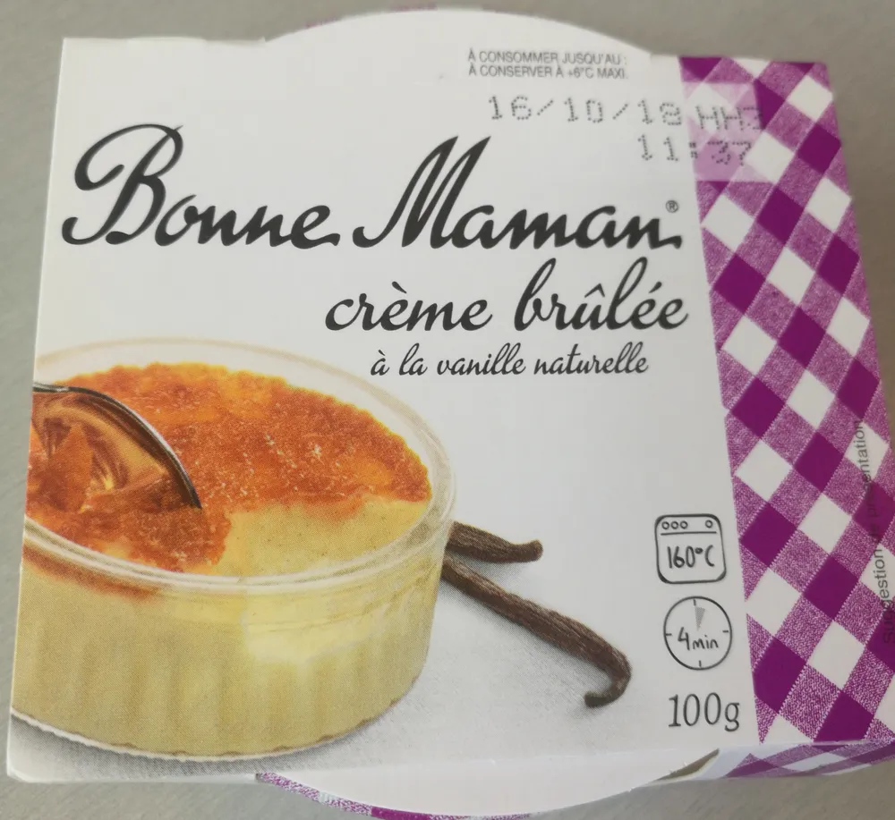 Crème Brûlée à la vanille naturelle