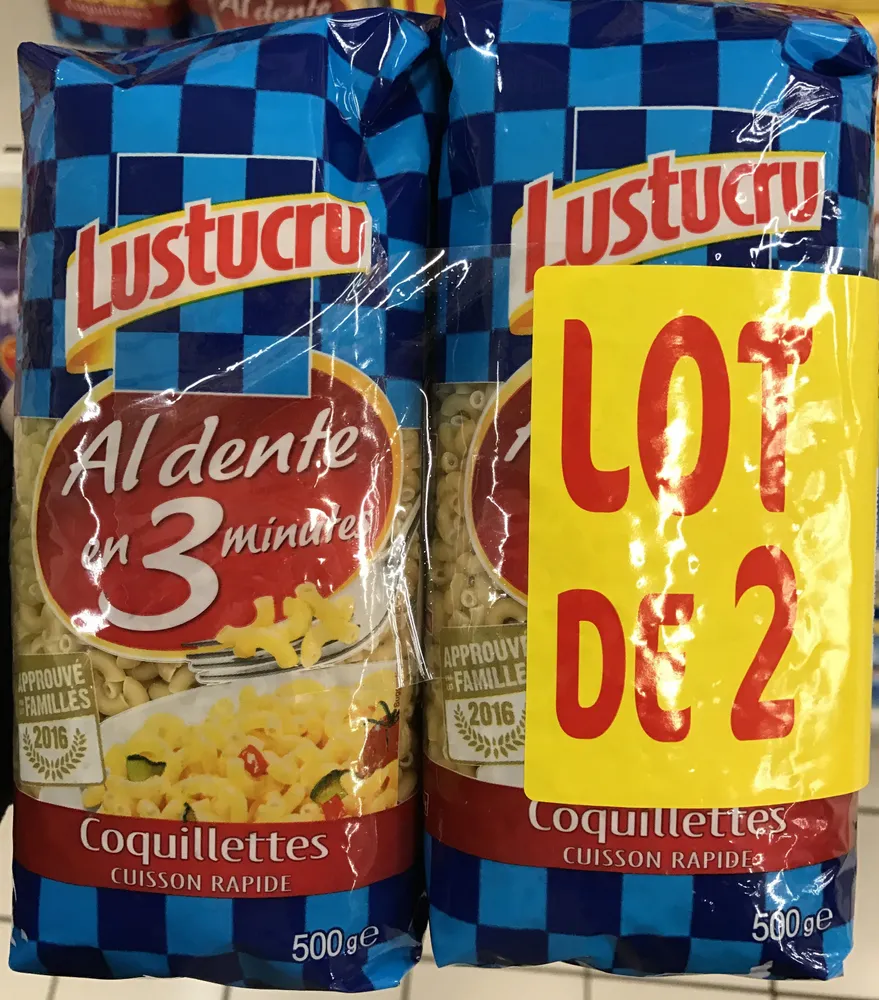 Al dente en 3 minutes Coquillettes cuisson rapide (lot de 2)