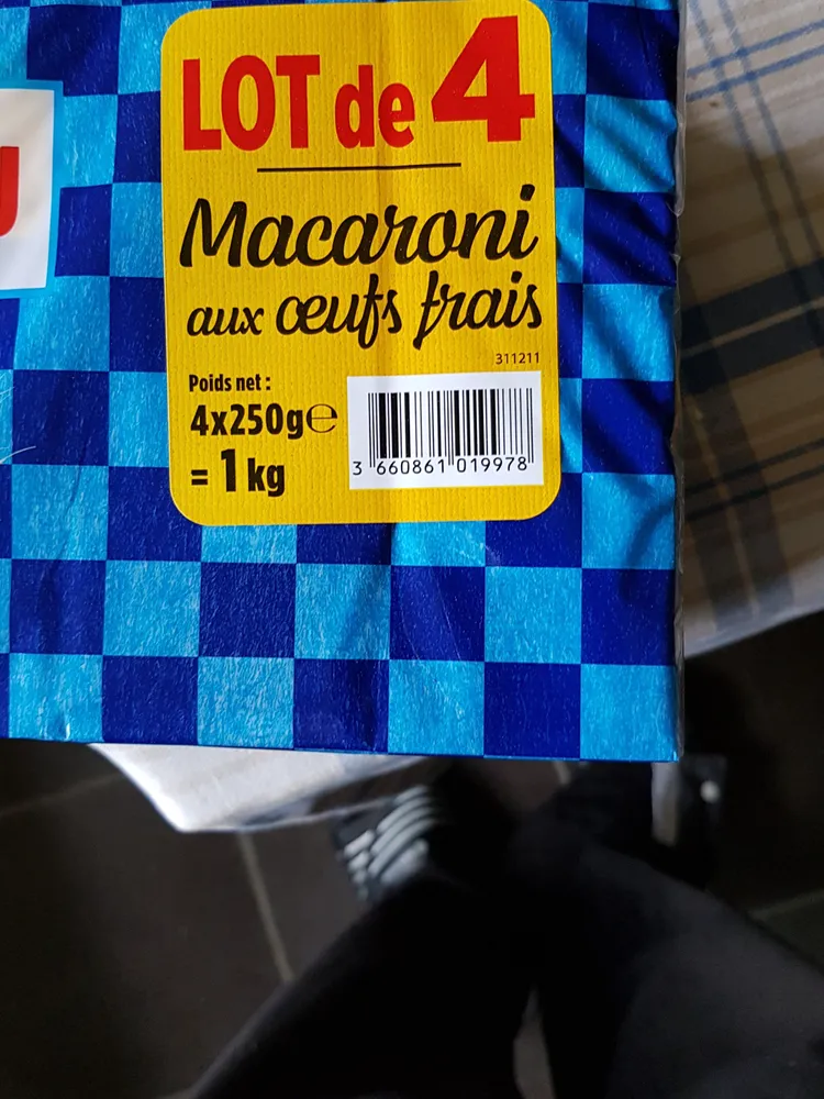 Macaroni aux Oeufs Frais