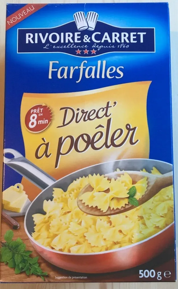 Farfalles Direct' à poêler