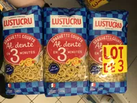 Spaghetti courts Al Dente en 3 minutes (lot de 3)