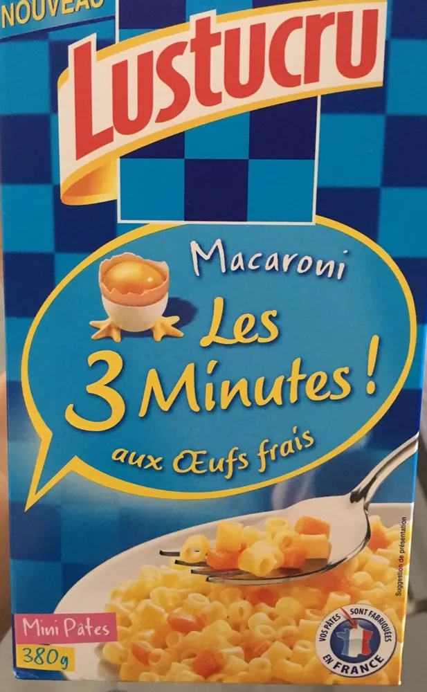 Macaroni Les 3 Minutes! aux Œufs frais