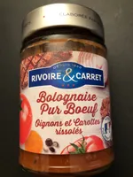 Sauce bolognaise pur Boeuf Oignons et Carottes rissolés