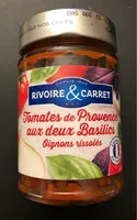 Tomate de Provence aux deux Basilics Oignons rissolés