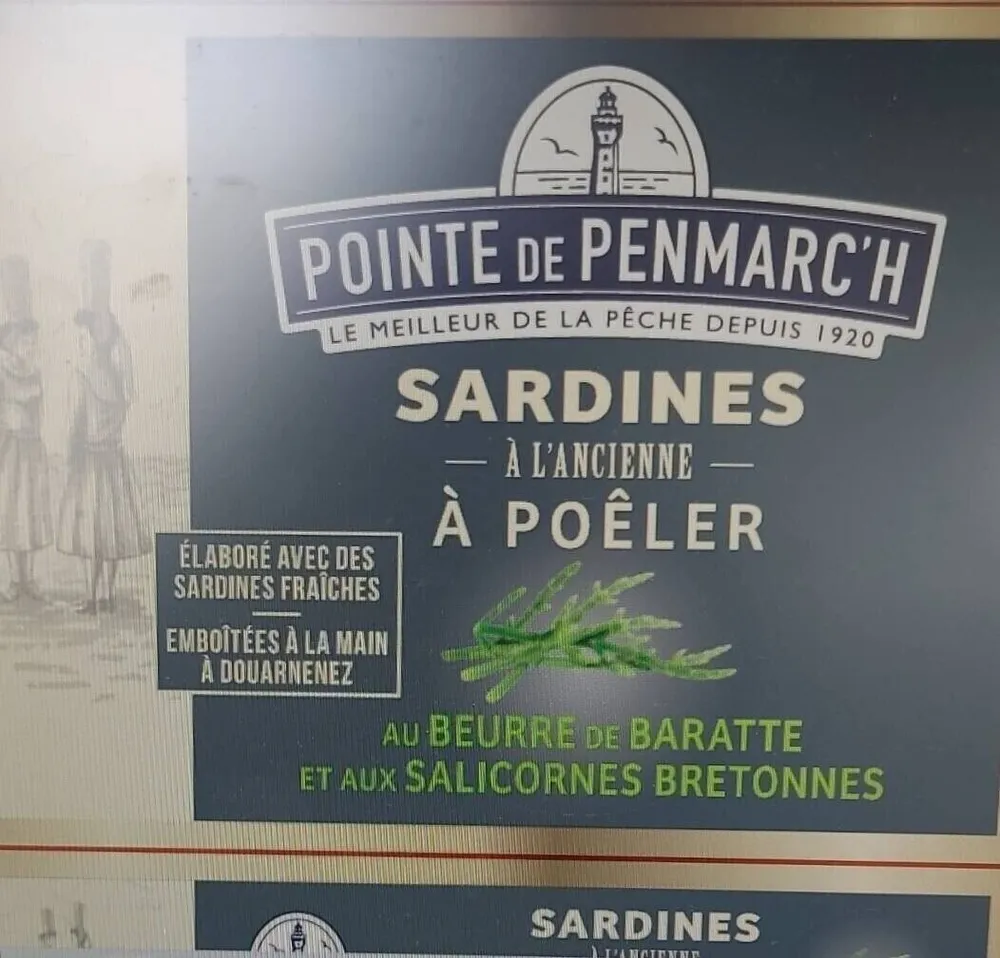 Sardines à l'ancienne au beurre et salicorne