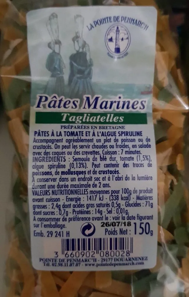 Pâtes marines Tagliatelles
