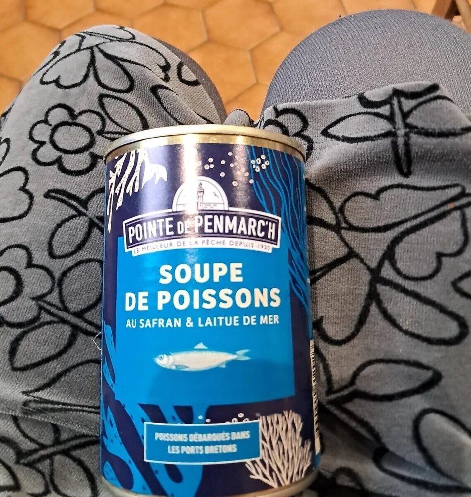 Soupe de poisson au safran et laitue de mer