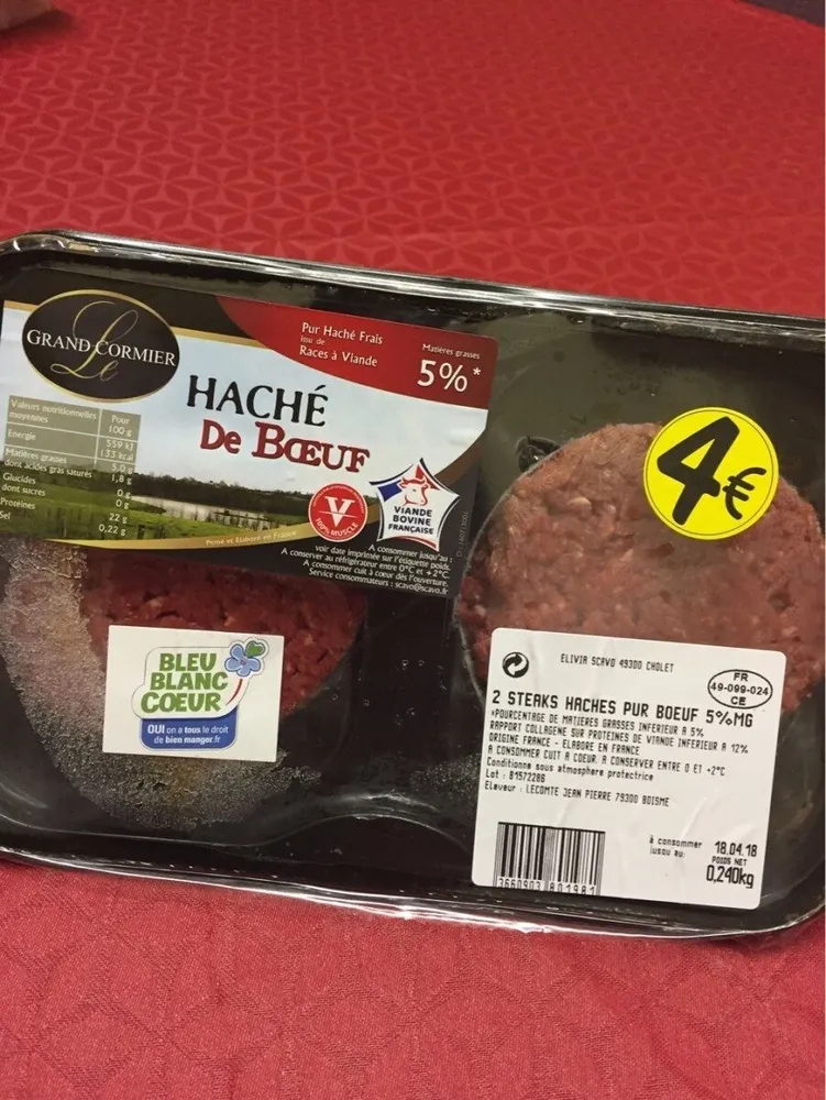 2 steacks hachés 5% MG