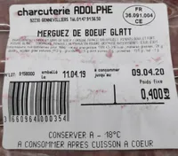 Merguez de boeuf
