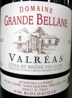 Valréas Côtes du Rhône Villages AOC 2012 Bio Domaine Grande Bellane