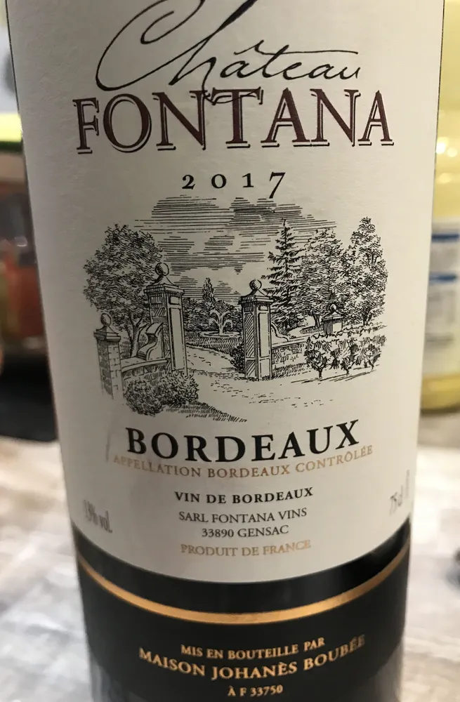 Château Fontana Bordeaux 2017