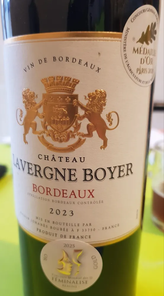 Vin de Bordeaux château Lavergne boyer