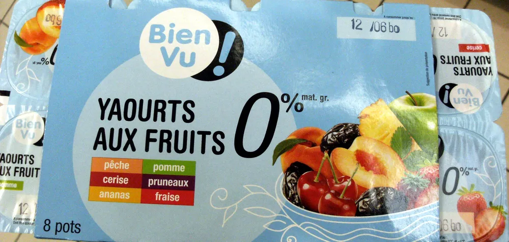 Yaourts aux fruits (0 % MG) 8 pots